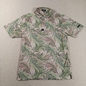 Bad Birdie Shirt Mens Medium Incognito Polo Performance Floral Golf Stretch